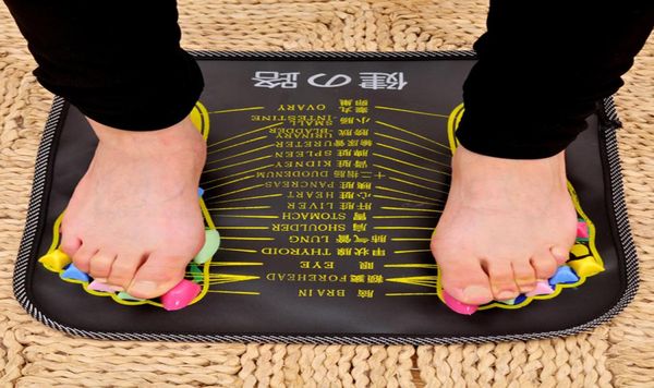 

1pc acupuncture cobblestone foot reflexology massage pad walk stone square foot massager cushion for relax body pain health care c3411758