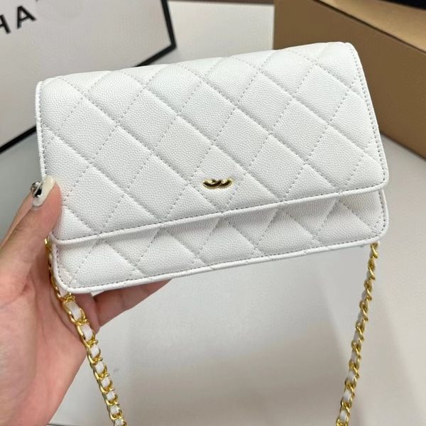 

2023 new product 23s fortune bag caviar one shoulder messenger bag female bag chain fragrance high-end bag multicolor zipper card position c