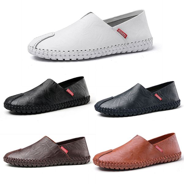 

2023 multi-color casual shoes breathable leather men woman black dark blue brown men trainers outdoor sport sneakers color5