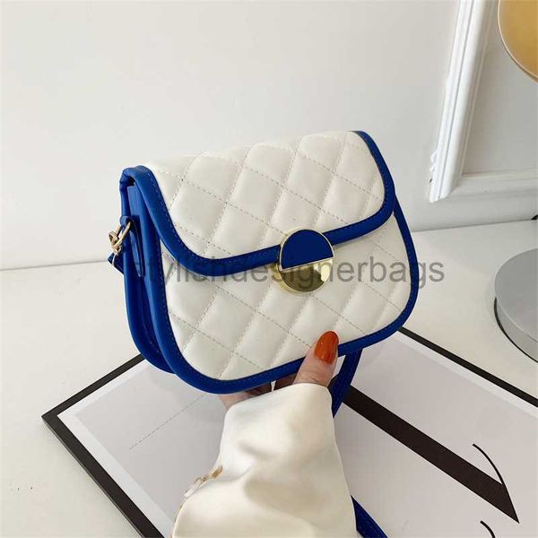 

popular western style bag summer 2023 edition premium contrast saddle embroidered thread diamond checker crossbody bagstylishdesignerbags