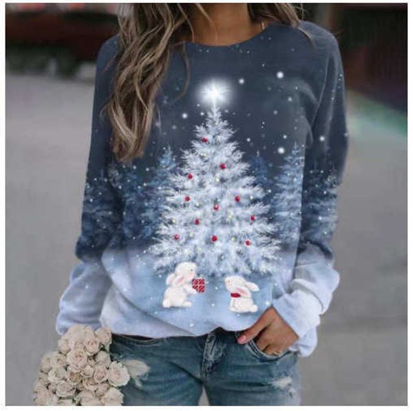 

no brand name women's printed pattern loose sweater coat women, Black