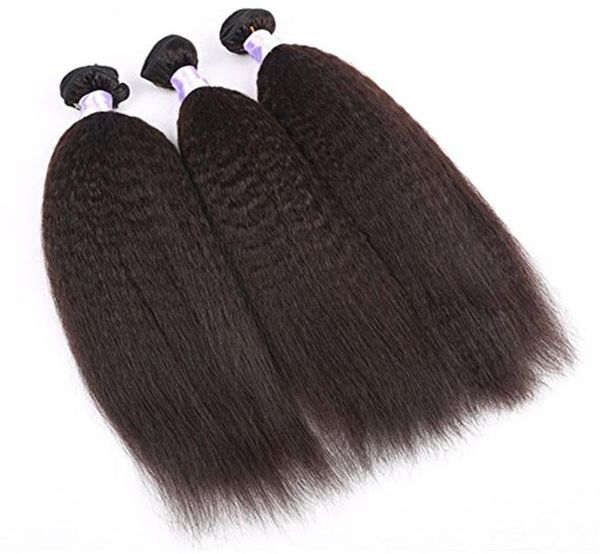 

peruvian kinky straight bundles 828 inch 100 human hair extensions no remy4728128, Black;brown