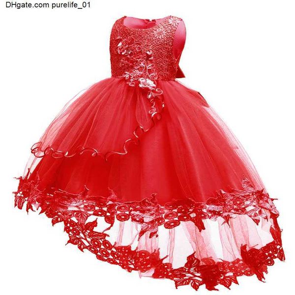 

princess dresses baby girls 1 year birthday infant party baptism wedding gown vestido, White
