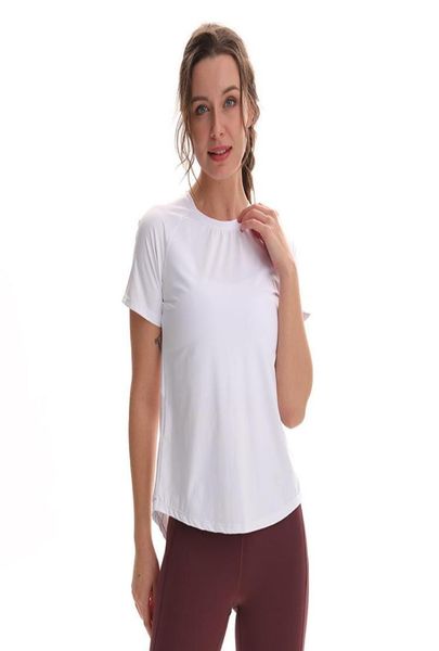 

yoga short tshirt running fitness moisture absorption sports shirt casual amatch gym clothes women tees1288530, White