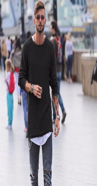 

winter sweater men autumn pullover slim fit solid thin mens knitted sweaters male curl hem fashion8323163, White;black