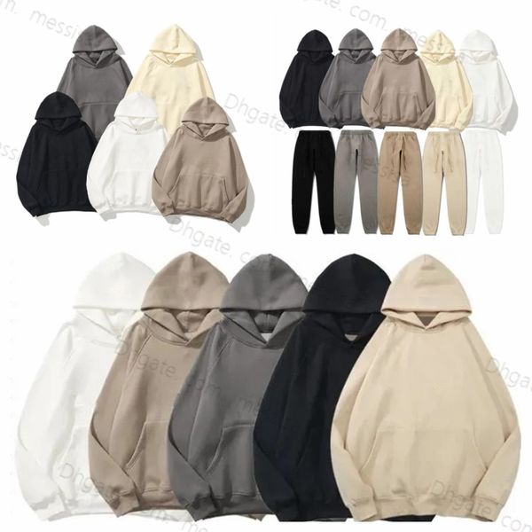 

mens womens designer hoodies pullover sweatshirts cotton apparel sports fashion street style essentialclothing men ess hoodie, Black