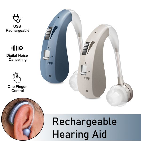 

ear care supply rechargeable mini digital hearing aid listen sound amplifier wireless ear aids for elderly moderate to severe loss drop 2308