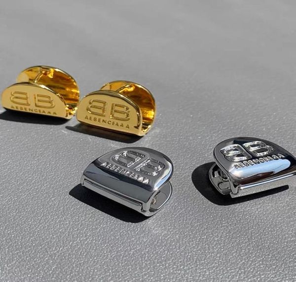 

b gold earring women rose stud couple flannel bag stainless steel 10mm thick piercing jewelry gifts woman accessories whole87513774197430, Golden;silver