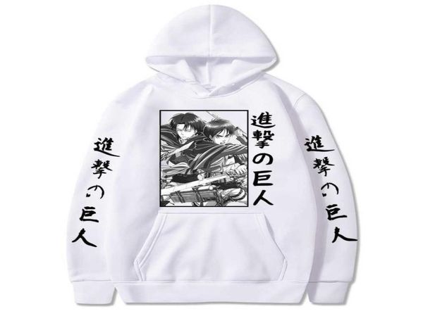 

japanese anime funny attack on titan hoodies winter japan sweatshirts streetwear for womenmen clothes y07273310577, Black