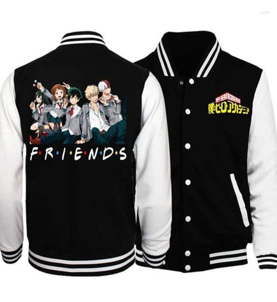 

men039s hoodies sweatshirts men japanese anime my hero academia friends baseball jackets sweatshirt autumn winter streetwear 3351663, Black