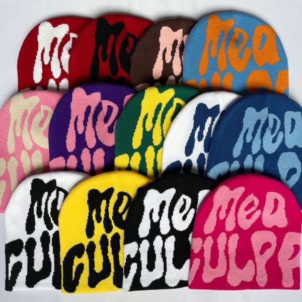 

beanieskull caps mea culpas beanie hats for women men soft outdoor warm skullies ski hat bonnet boy girl elastic acrylics knitted cap female, Blue;gray