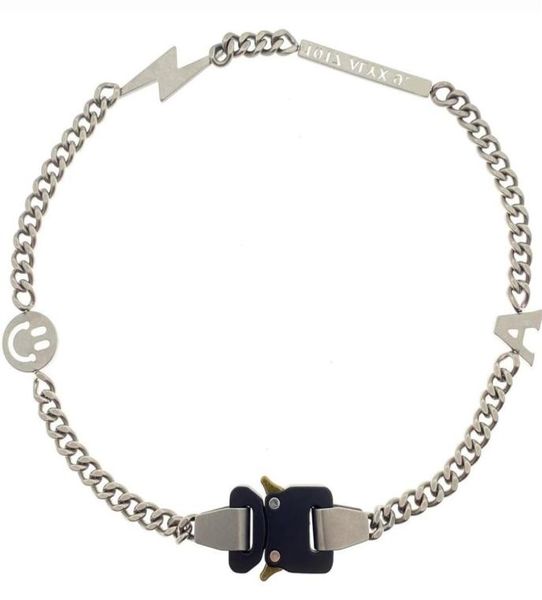 

1017 alyx men039s and women039s industrial pendant necklaces function wind titanium steel hip hop trendsetter metal buckle h8054371, Silver