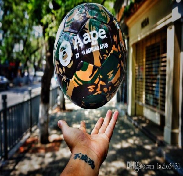 

summer authentic japan aape camouflage football size 5 bathing ape machine sewing match gaming soccer ball4322359