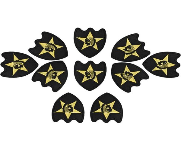 

10pcs black embroidery badge golden patches for clothing iron patch for clothes applique sewing accessories stickers on cloth iron9884027