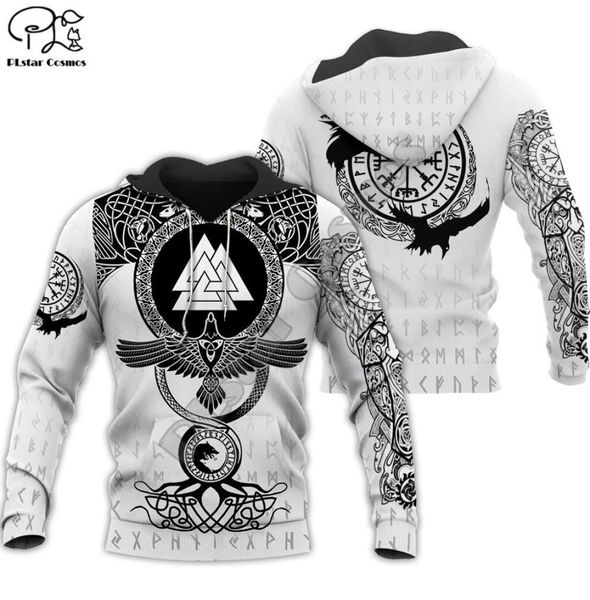 

plstar cosmos viking warrior tattoo new fashion tracksuit casual colorful 3d print zipperhoodiesweatshirtjacketmen women s9 c7222096, Black