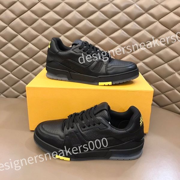 

2023 new luxurys designer skate sneaker virgil casual shoes calfskin leather abloh black white blue leather overlays rd0804