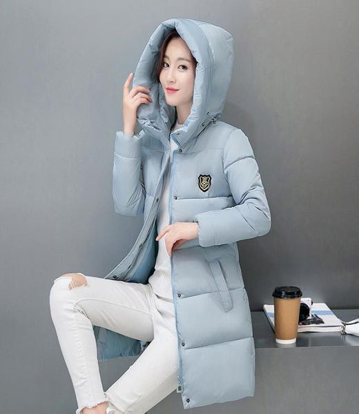 

2018 new parkas female women winter coat thickening cotton winter jacket womens outwear parkas women long hooded m3xl2593164, Black