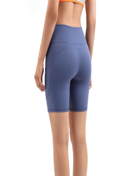 

lemon yoga outfit shaping summer womens leisure high waist elastic fitness fit tight shorts pure color female girl sports001200329, White;red