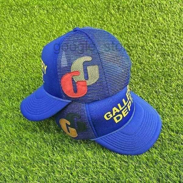 

designer galleryes caps ball capsamerican dept letter lanvins hat gp graffiti mesh truck driver high profile trendy baseball cap men and wom, Blue;gray