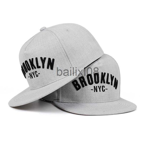 

ball caps brooklyn letter embroidered snapbk cap men fashion cotton% hat adjusted outdoor sport leisure hats hip hop baseball caps j230807, Blue;gray