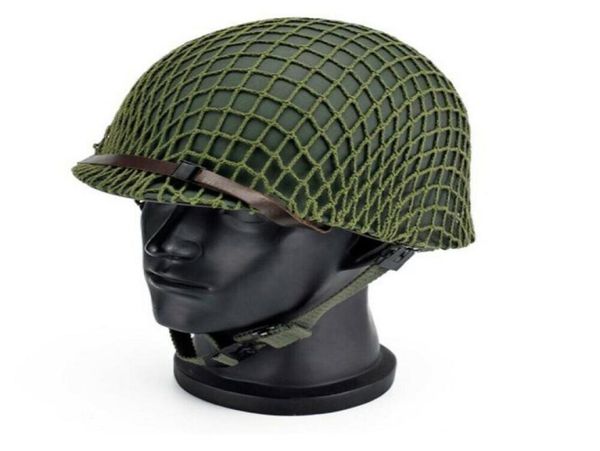

wwii us steel abs m1 helmet cosplay outdoor tactical cs game collectable replica with net cover57596192637879