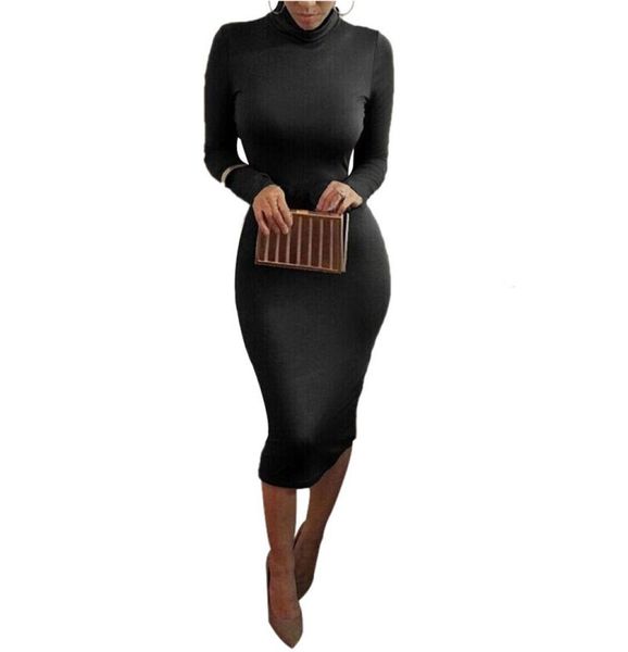 

women dress slim fashion clubwear night wear high neck party dress europe style bodycon drs multi colors3617871, White;black