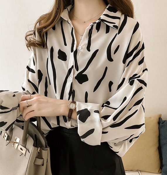 

chiffon blouse for women clothing korean things shirts lady beautiful blouses with long sleeve8958853, White