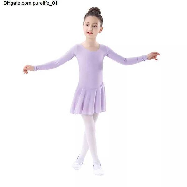 

sleeve dancewear long gymnastics practice wear purple training ballerina, Blue