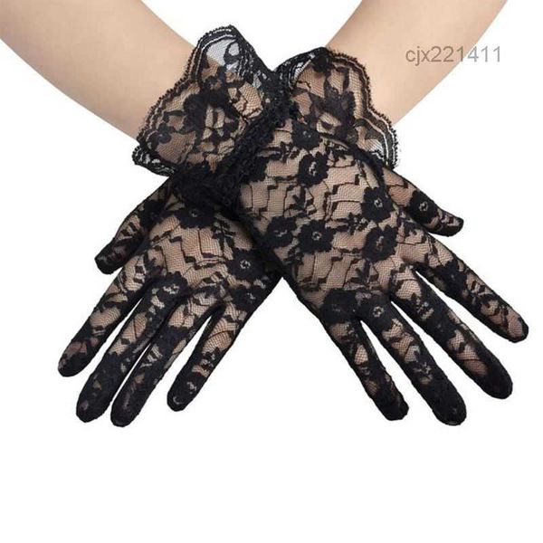 

new party dressy gloves lace paragraph wedding mittens accessories full finger girls za1n, Blue;gray