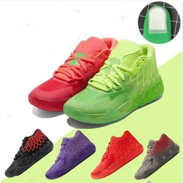 

2022 fashion lamelo ball basketball shoes men women balls mb.01 trainers rock ridge queen city rick and morty red beige be you black blast