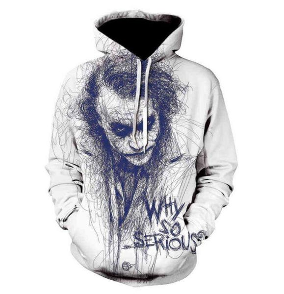 

novelty clown 3d hoodie men joker poker hoodies sweatshirts funny sweatshirt hip hop s clothes 2019 18611437635002, Black