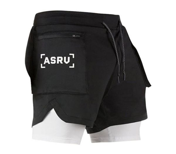 

summer running shorts men 2 in 1 sports jogging fitness training quick dry s gyms sport gyms short pan 2107162439807, White;black
