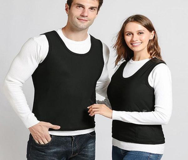 

outdoor tshirts winter warm clothing heated for riding skiing fishing charging via coat 2021 adults vest f17282285, Gray;blue