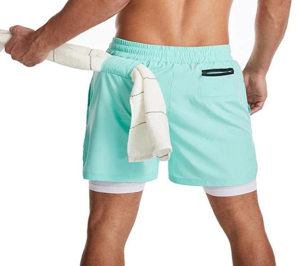 

men039s shorts 2021 running men 2 in 1 doubledeck quick dry sport fitness jogging workout gym sports short pants3745119, White;black