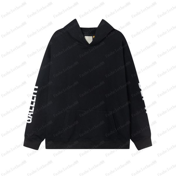 

designers mens hoodies women letter hoodie street autumn winter hooded pullover fashion sweatshirts loose hooded jumper clothing size s-2xl, Black