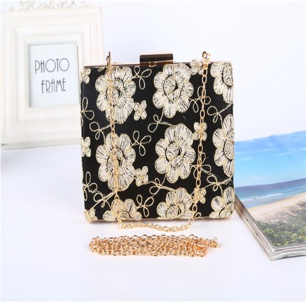 

bags handbags handbag quality flower classic embroidered cheongsam bag wedding handbag for woman bridal clutch purse3015072, Black
