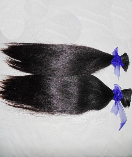 

whole bulk straight brazilian virgin human hair braiding 10pcs thick bundles natural color uhprocessed7828534, Black