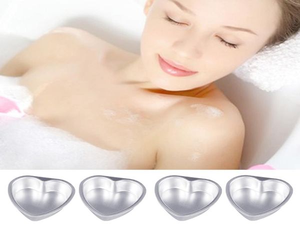 

diy bath bomb heartshaped molds aluminum alloy bathing ball tools accessory cake muffin dessert maker pan baking 4pcsset3903707