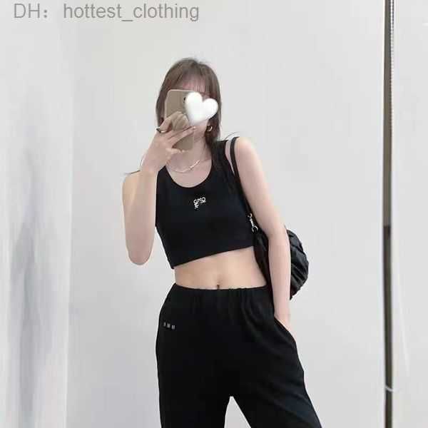 

diesel embroidery tank summer short slim navel exposed outfit elastic sports knitted tanks 4 m2j2, White