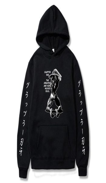 

men039s hoodies sweatshirts anime baki the grappler hoodie hanma printing sweatshirt pullover fashion hip hop streetwear 6709541, Black