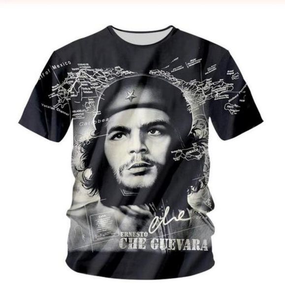 

new fashion menswomans argentina hero che guevara tshirt summer style funny 3d print casual tshirt plus size aa098563138, White;black