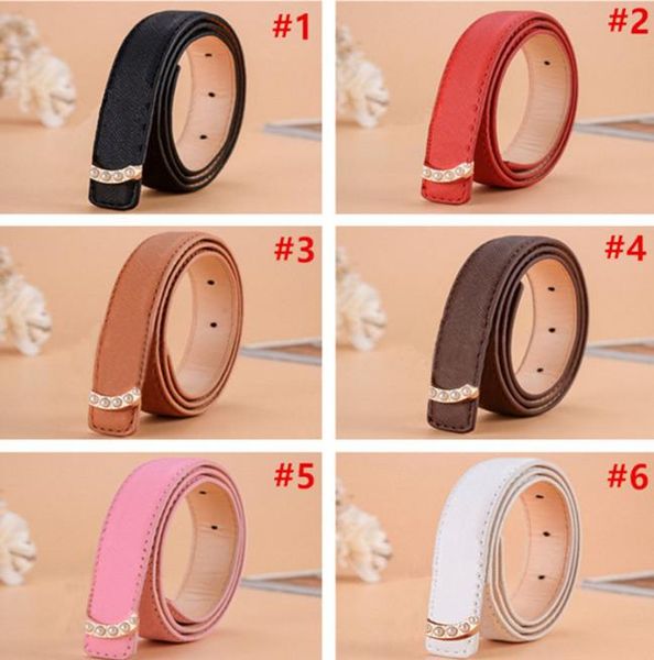 

sell kids belts retail and whole fashion children classic pearl needle buckle pu waistbands mat teenager elegant belt gift7819169, Black