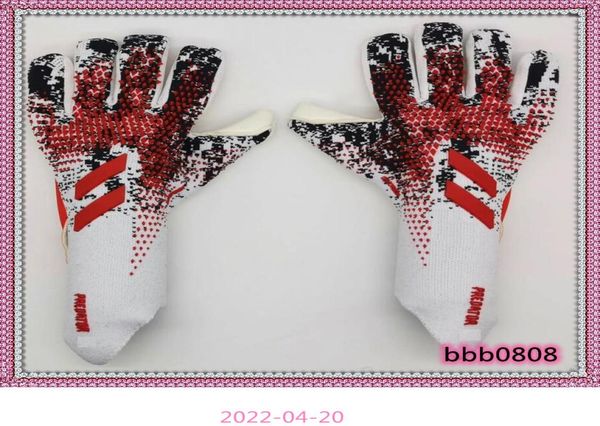 

new goalkeeper gloves finger protection professional men football gloves adults kids thicker goalie soccer glove4671857, Black