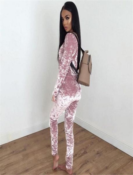 

2019 autumn winter women tracksuit velvet hoodies pants 2 pieces female casual tracksuit velour fashion pullovers sweatshirts y28563437, Black