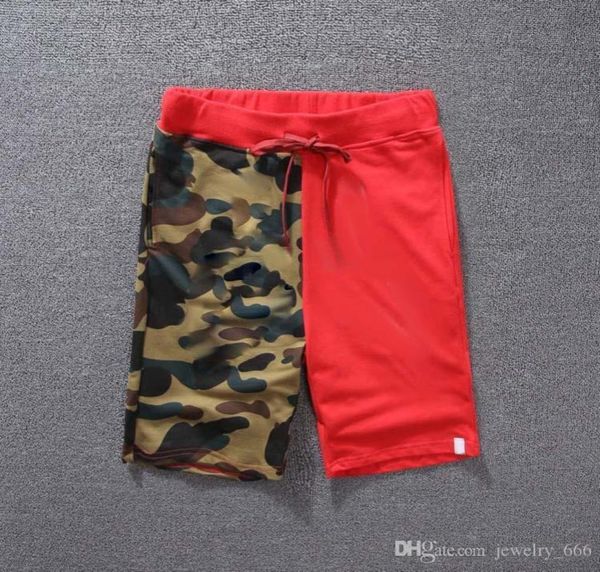 

new fashion men039s pants print camo patchwork teen summer shorts classic street men039s sweatpants39236417736627, Black