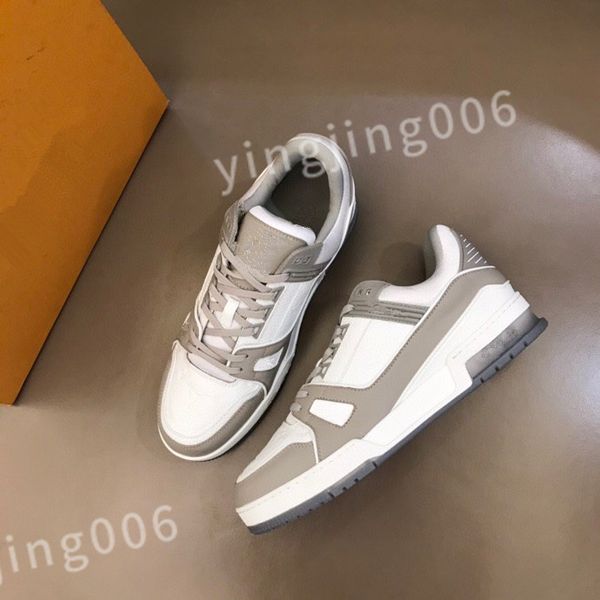 

2023 designer mens casual shoes genuine leather low- sneakers lace up trainers comfortable outdoor runner sneaker 39-45 rd0804, Black