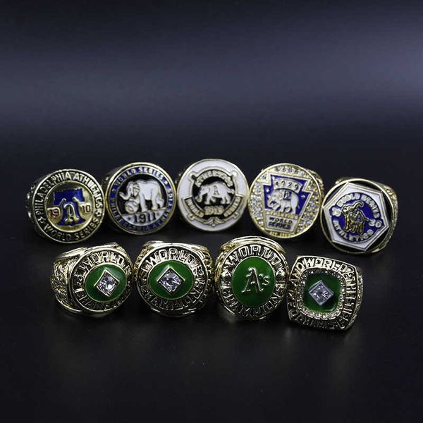 

9 philadelphia athletic oakland athletic champion ring set, Silver