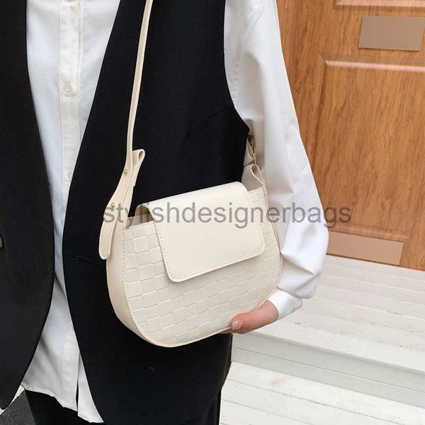 

shoulder bags trendy chessboard checker handheld large capacity commuter small bag for women 2023 new trendy one shoulder simple saddle bags