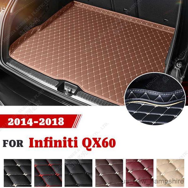 

trunk mat tikar bagasi mobil untuk infiniti qx60 7-kursi 2014 2015 2016 2017 2018 sisi tinggi tahan air penutup kargo belakang aksesoris kar