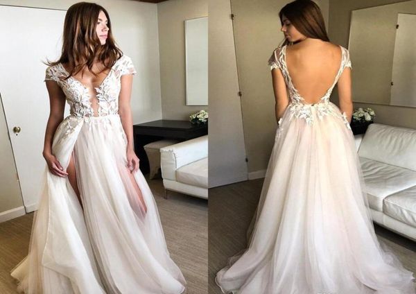 

new arrival bohemian wedding dress aline appliqued tulle long boho beach country garden bride bridal gown custom made plus size6373175, White